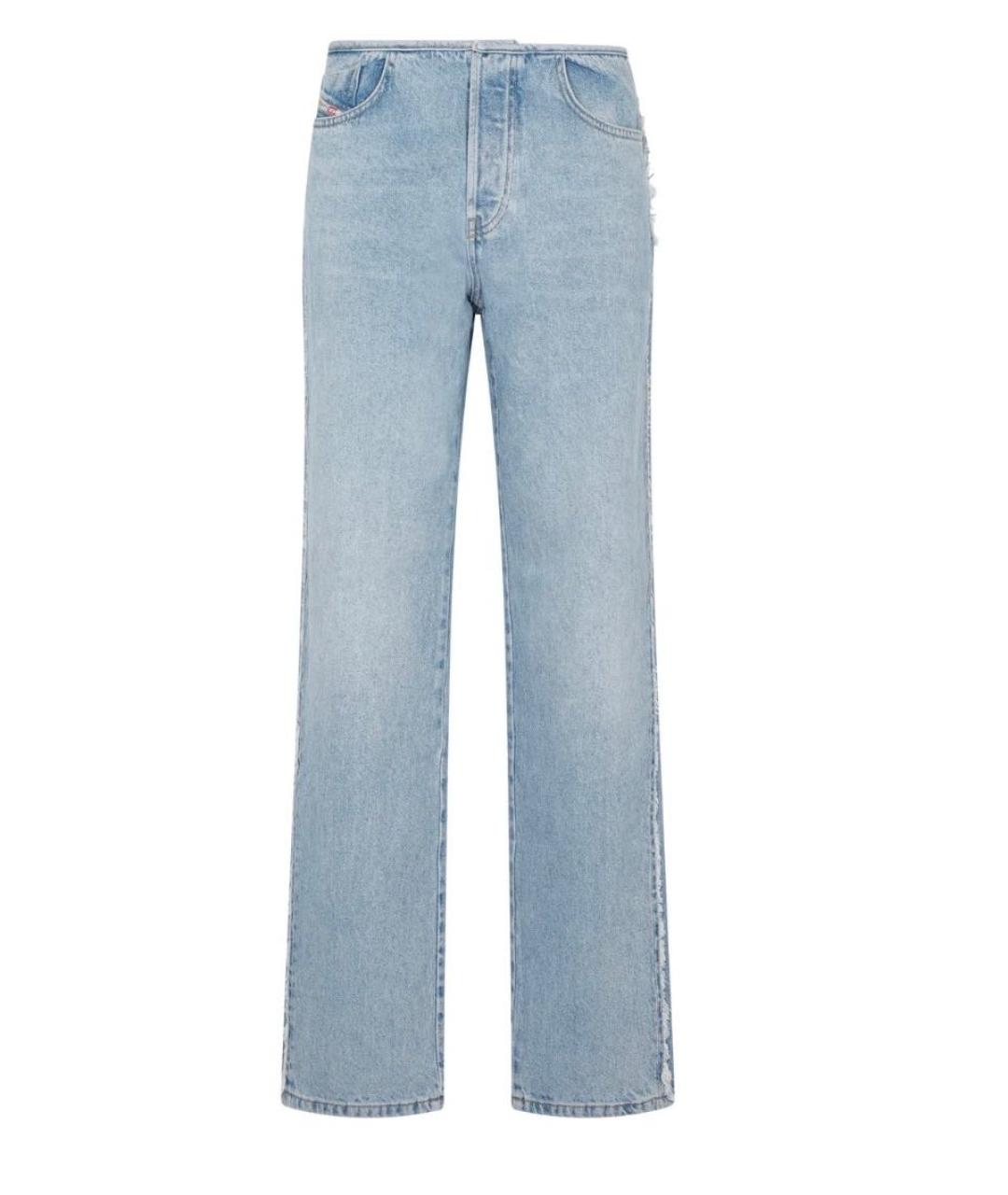 DIESEL Голубые хлопковые прямые джинсы, фото 1