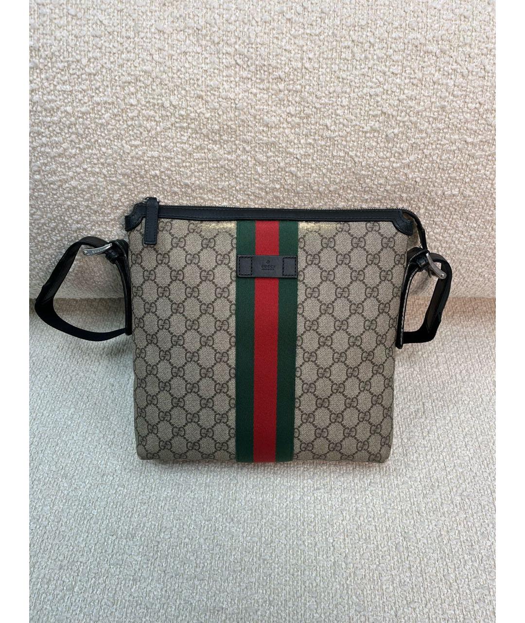 GUCCI Бежевая тканевая сумка на плечо, фото 8