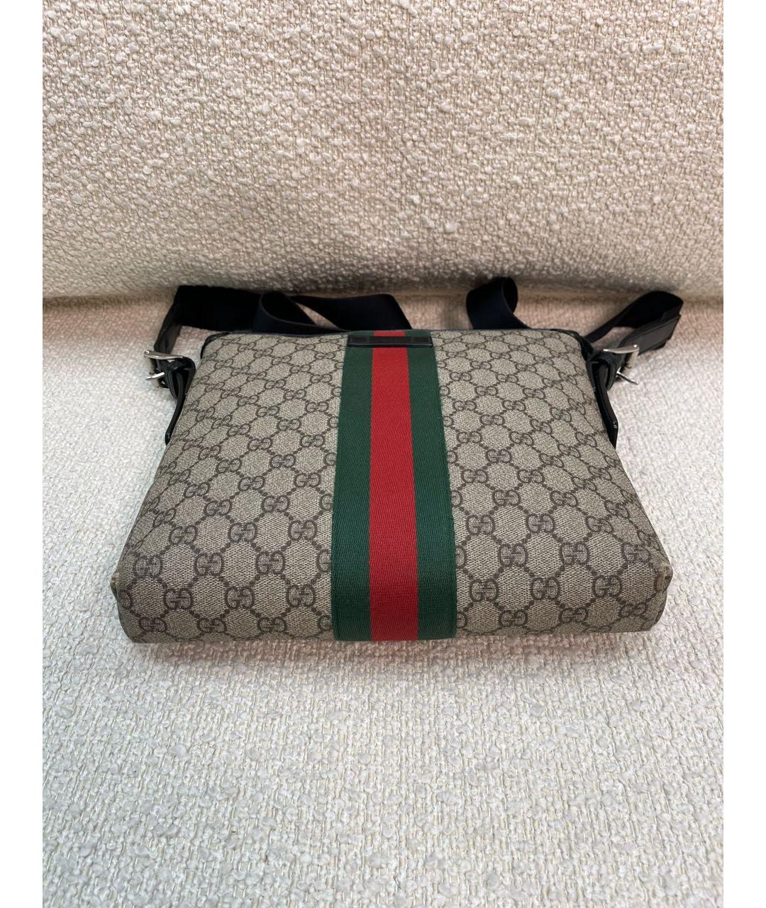 GUCCI Бежевая тканевая сумка на плечо, фото 7