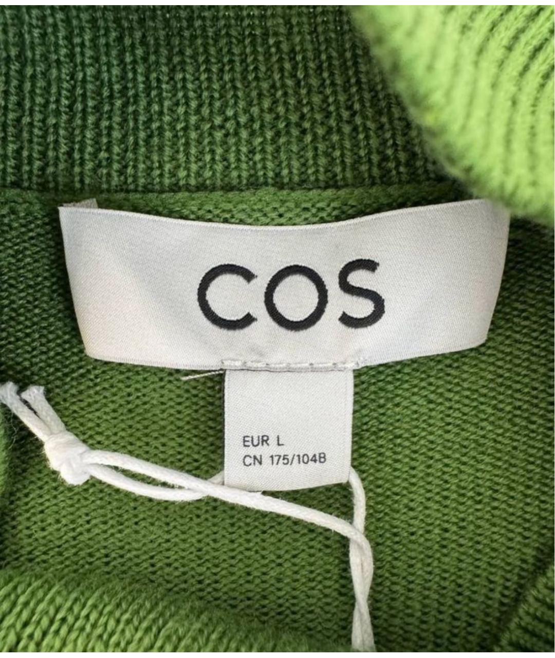COS Зеленые шерстяное повседневное платье, фото 3