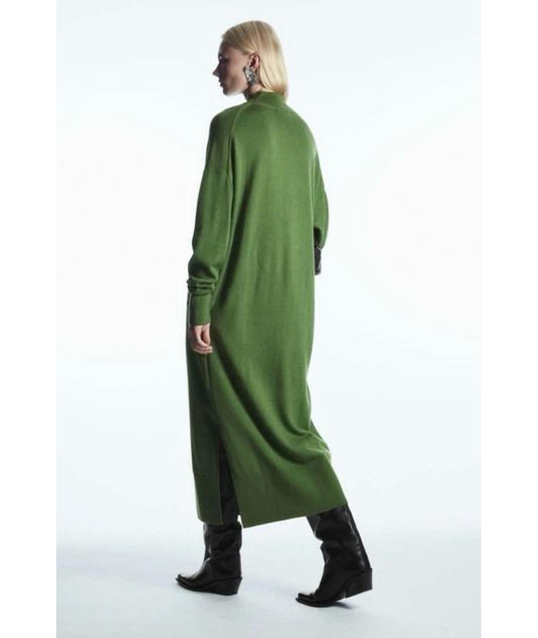 COS Зеленые шерстяное повседневное платье, фото 2