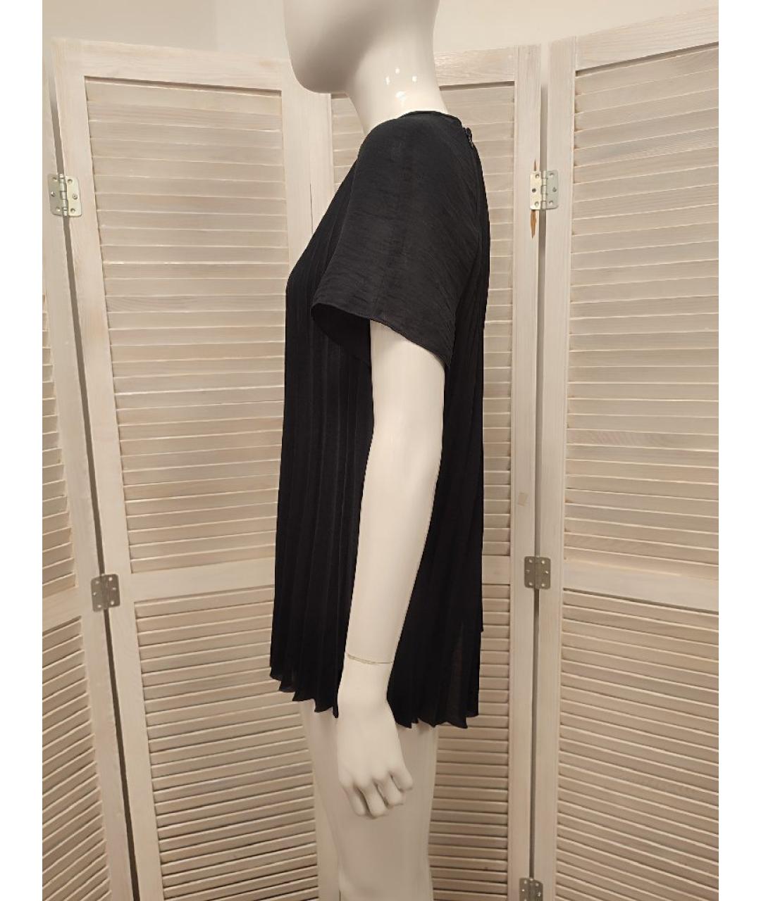 COS Темно-синяя полиэстеровая блузы, фото 4