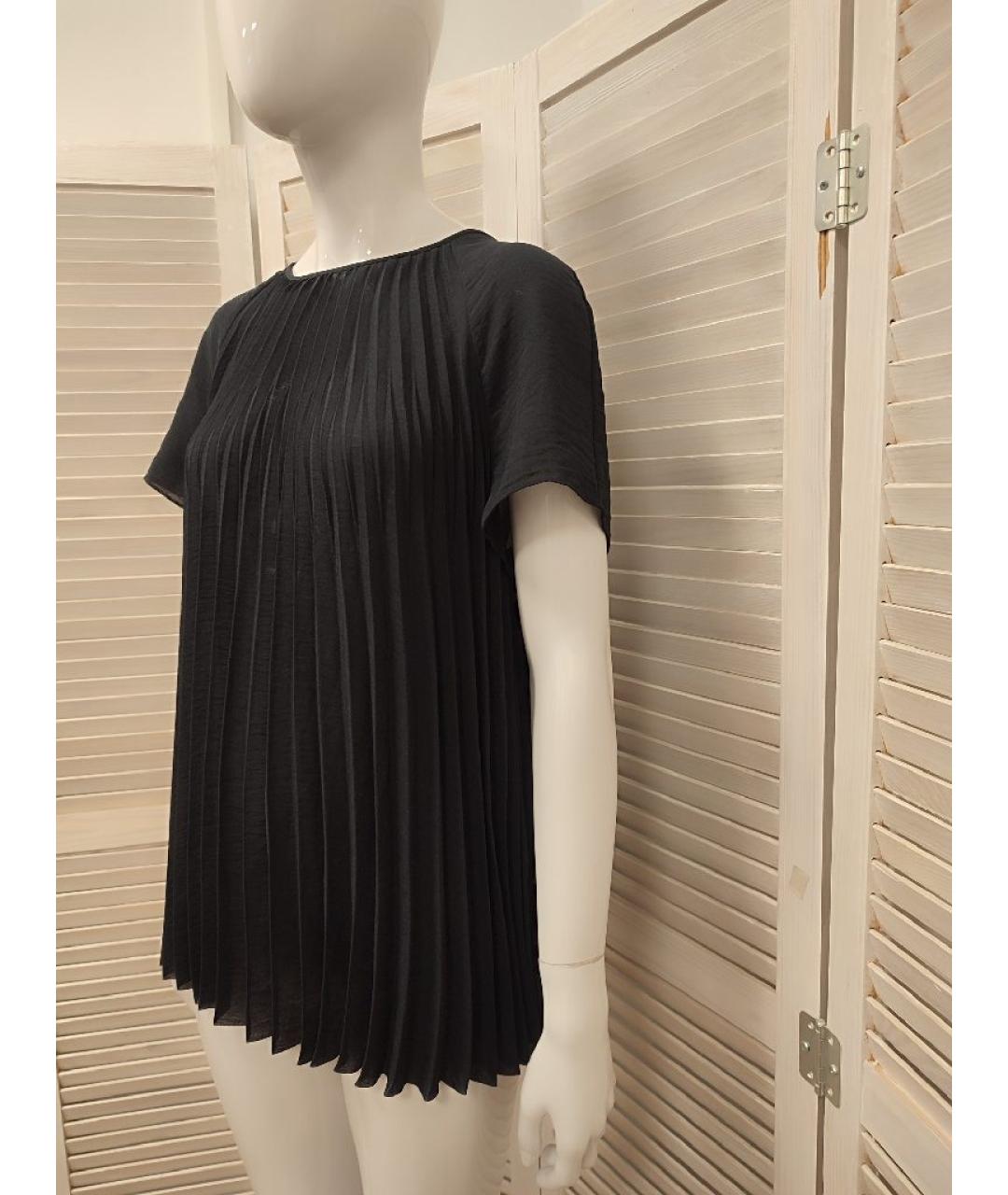 COS Темно-синяя полиэстеровая блузы, фото 5