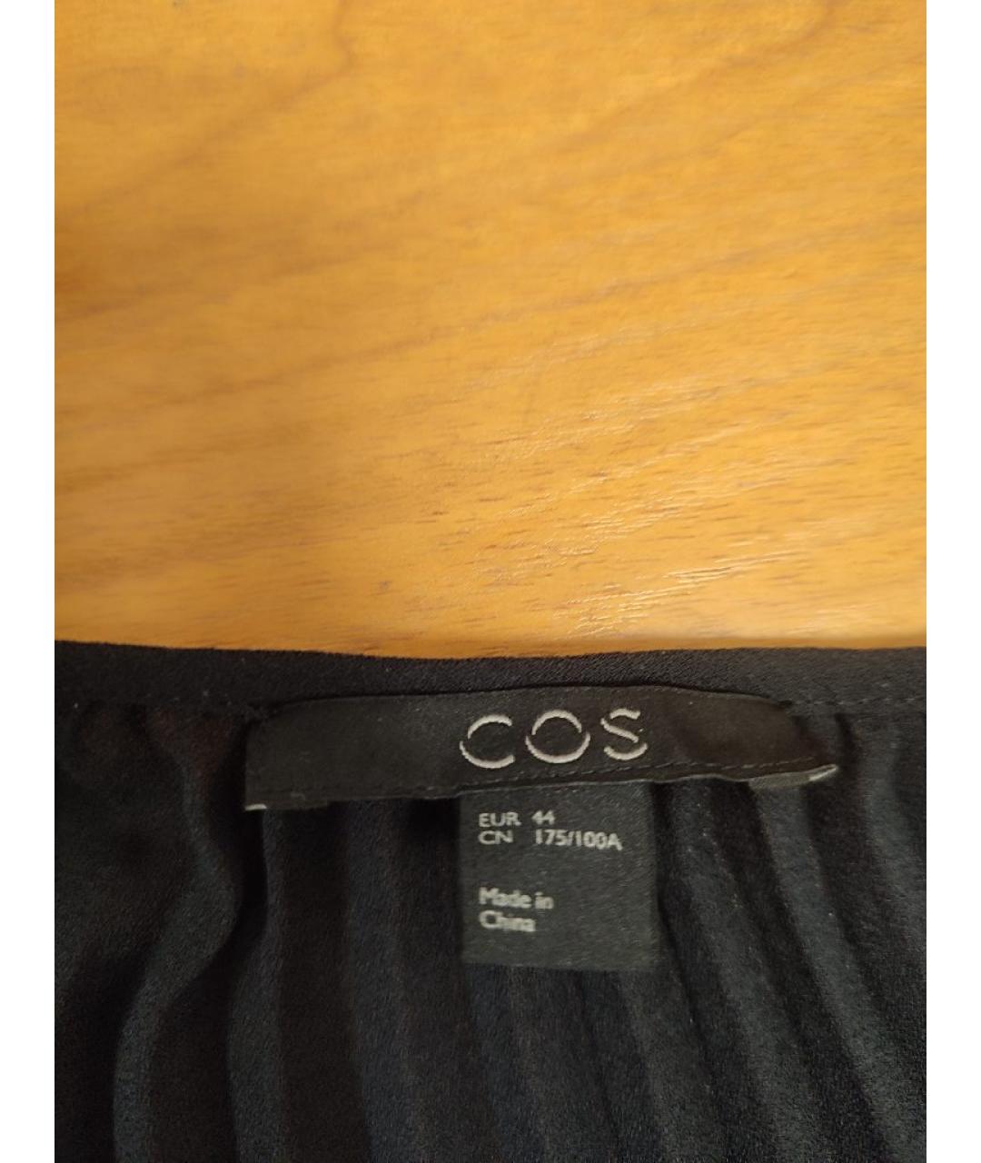 COS Темно-синяя полиэстеровая блузы, фото 3