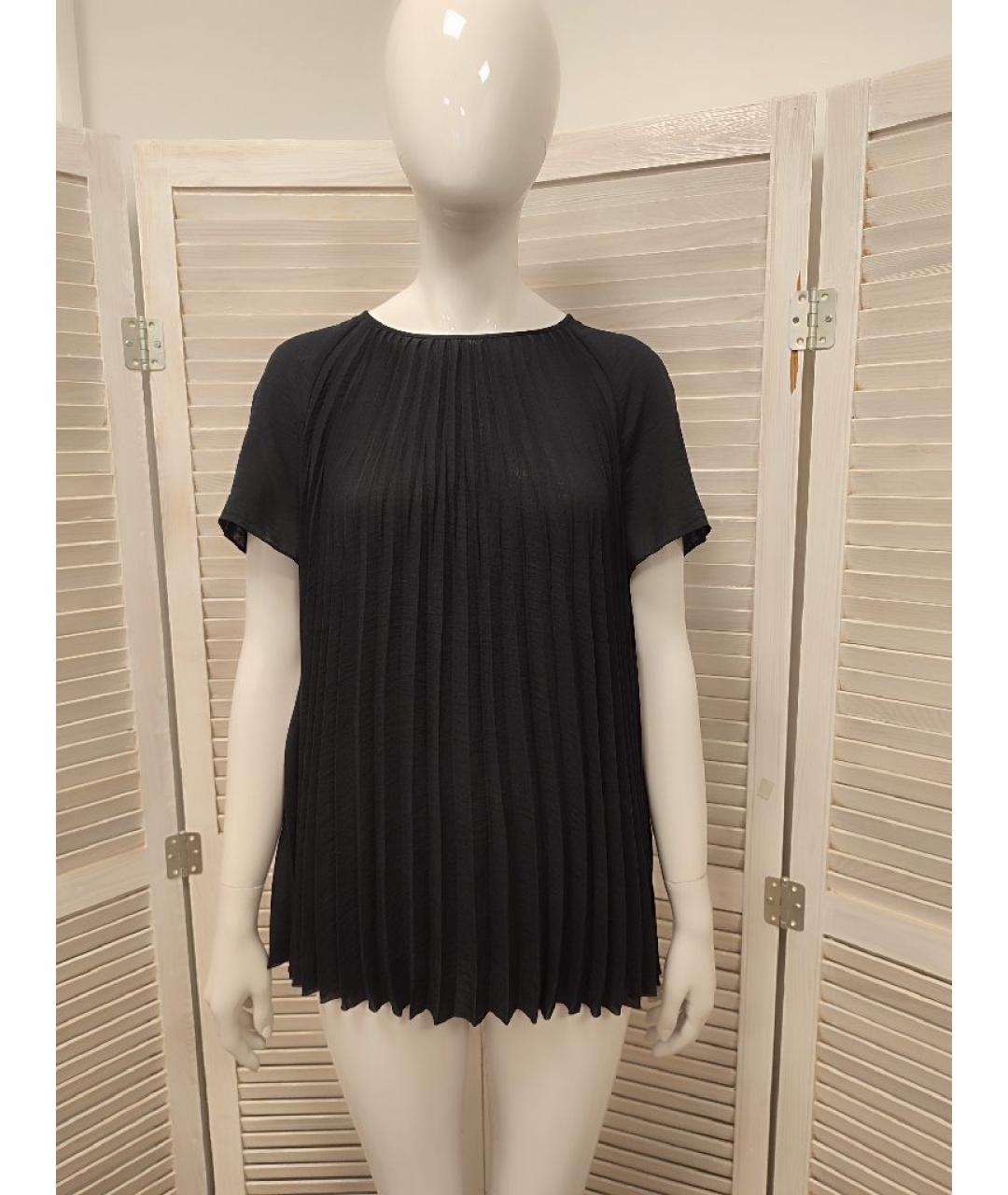 COS Темно-синяя полиэстеровая блузы, фото 9