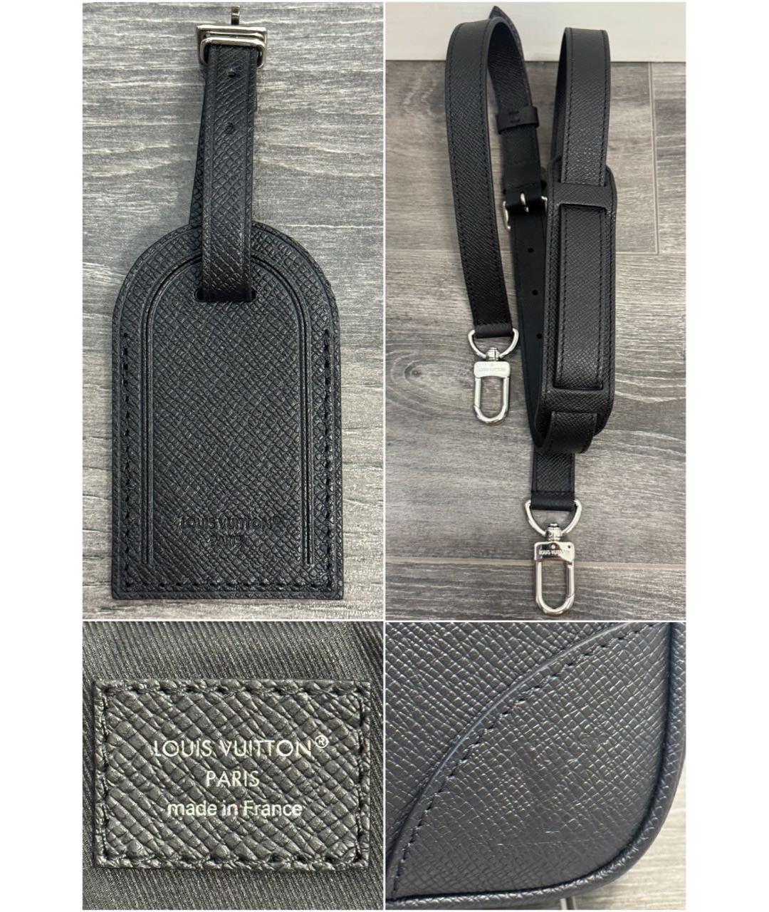 LOUIS VUITTON Черный кожаный портфель, фото 5