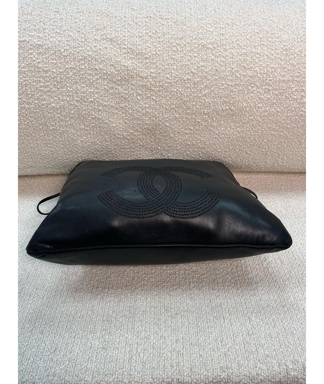 CHANEL Черная кожаная сумка с короткими ручками, фото 7