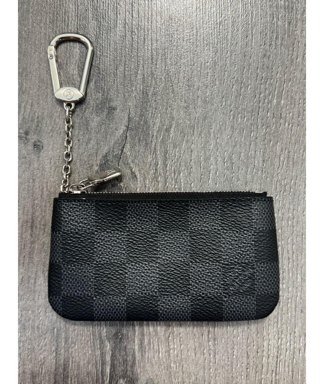 LOUIS VUITTON Черная ключница, фото 6