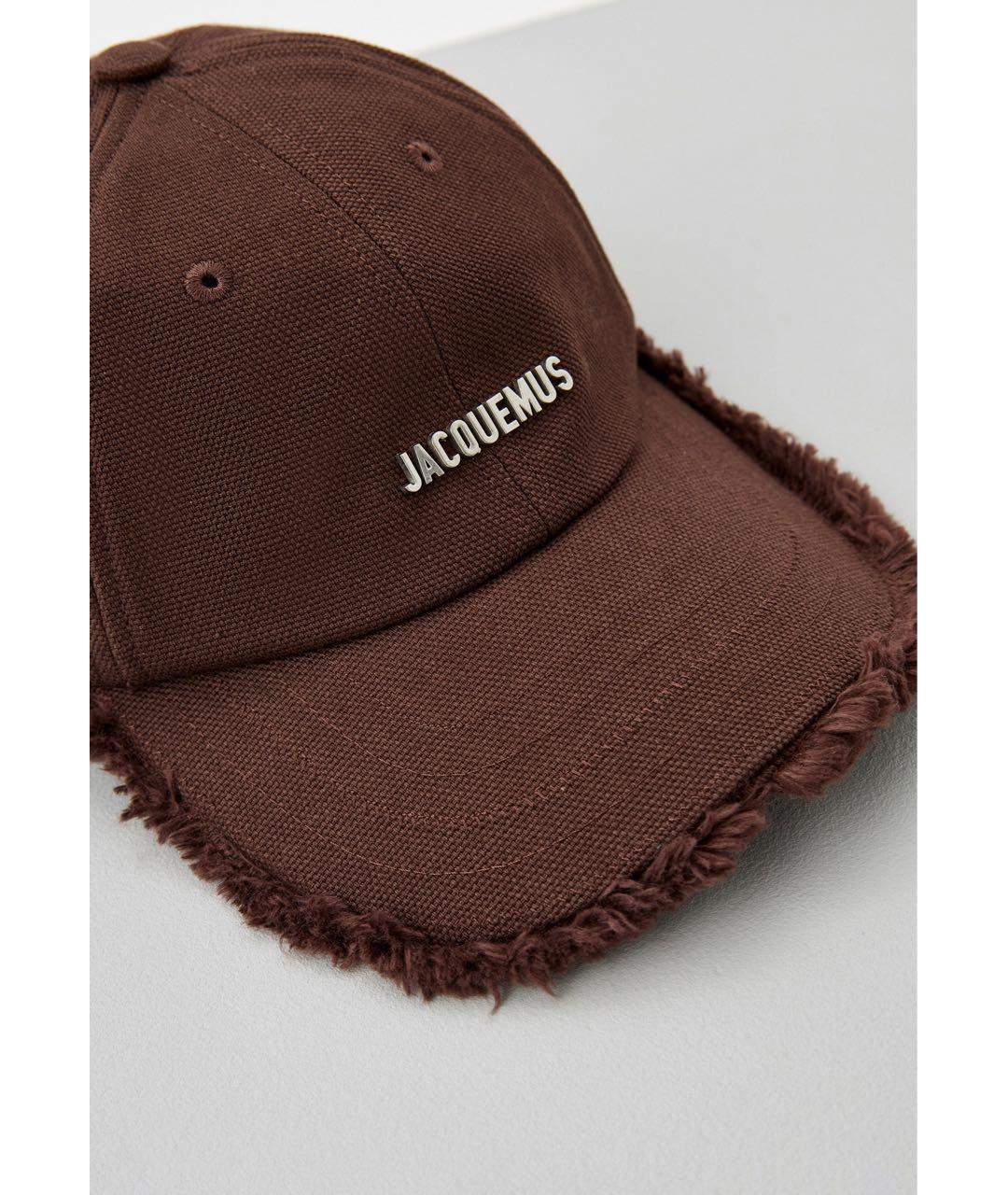 JACQUEMUS Коричневая хлопковая кепка, фото 2