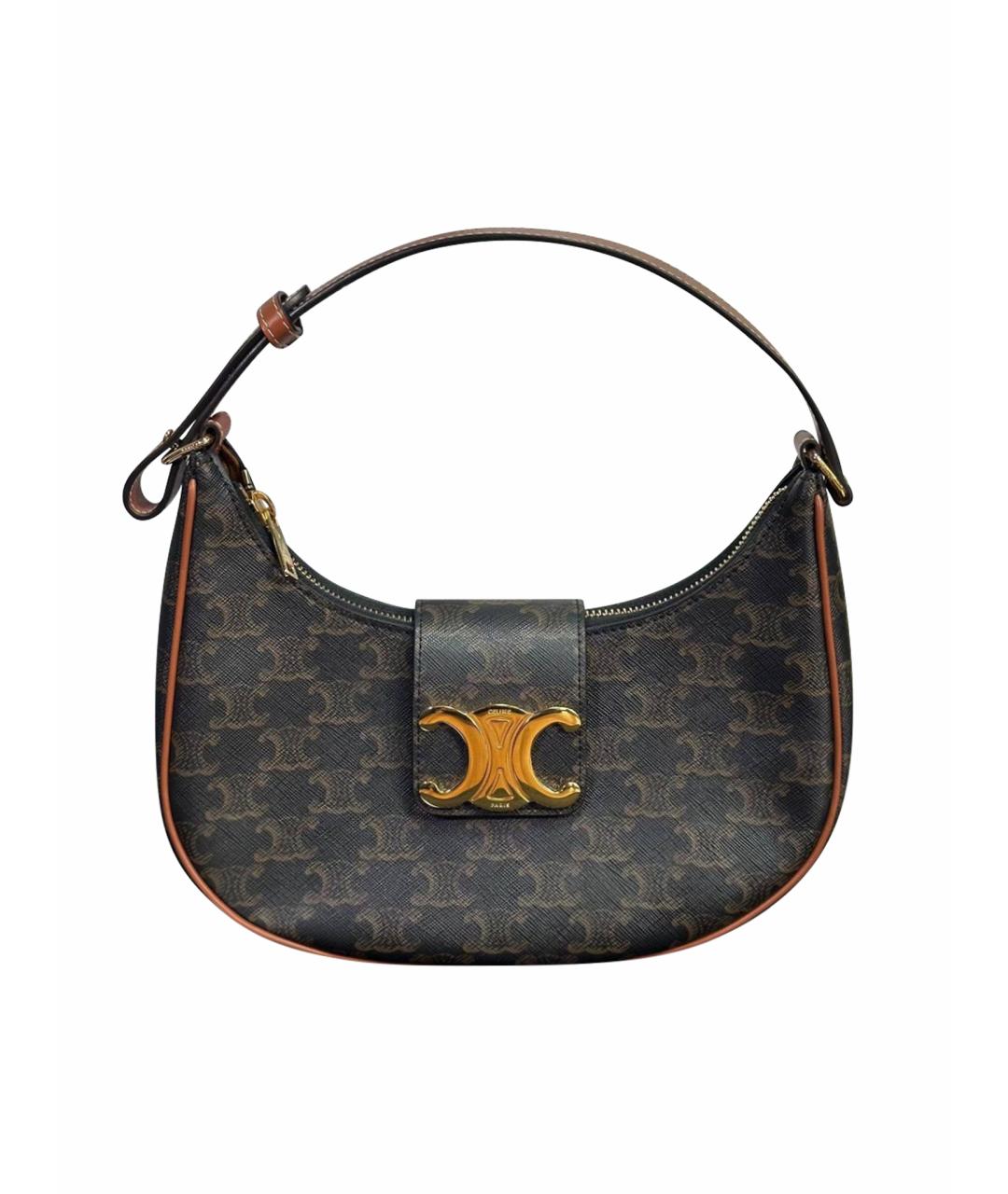 CELINE Коричневая сумка с короткими ручками, фото 1