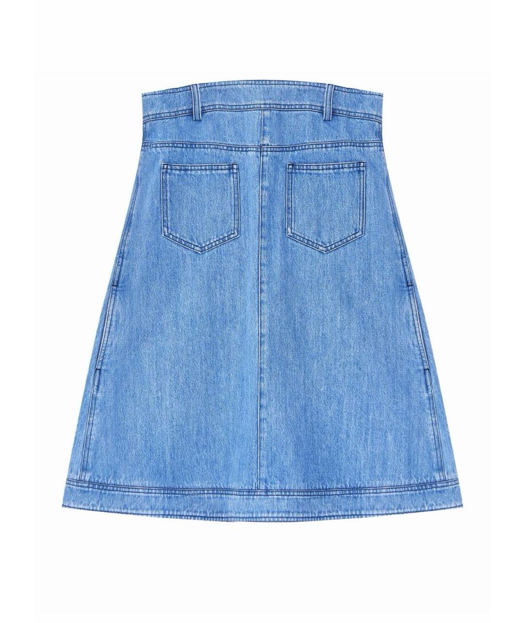 CHANEL Голубое деним повседневное платье, фото 7