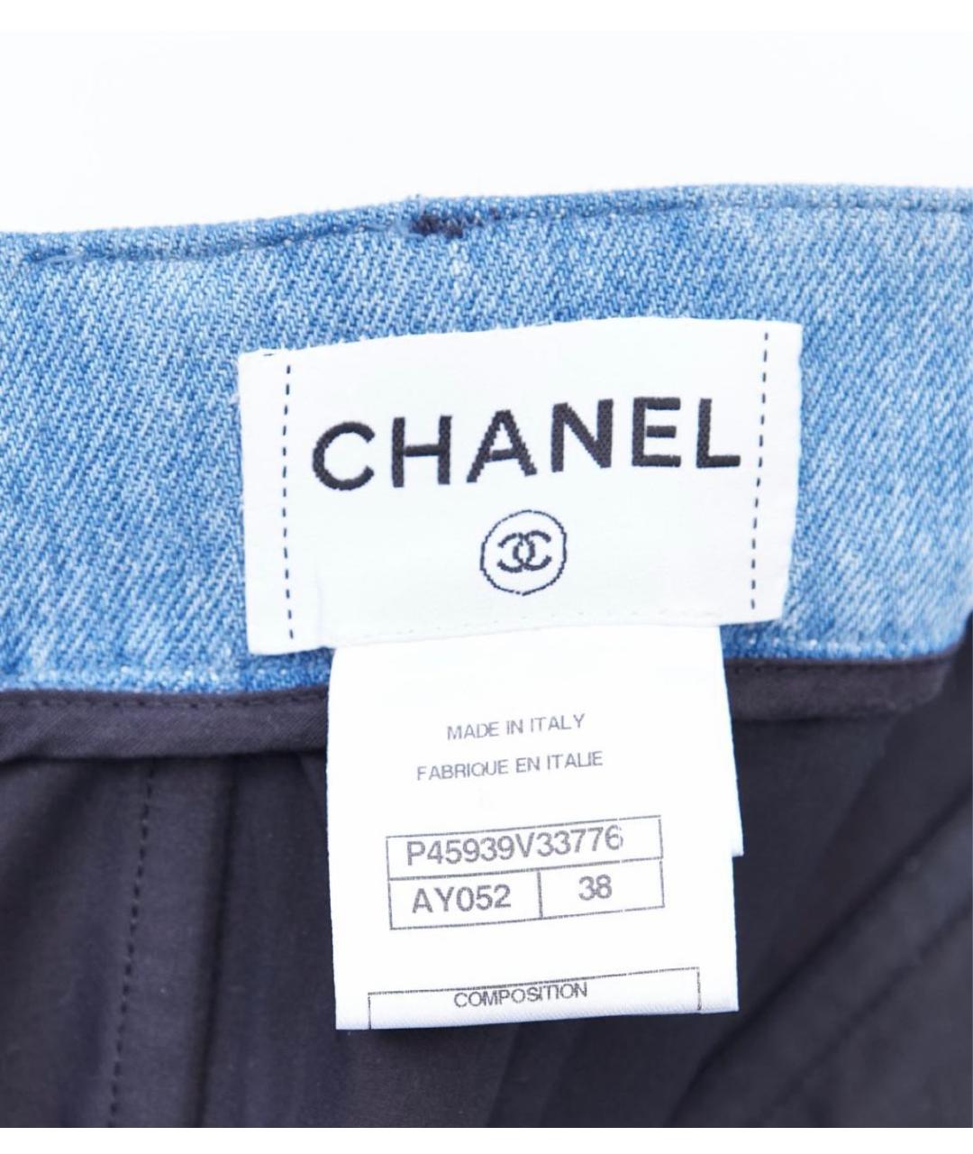 CHANEL Голубое деним повседневное платье, фото 5