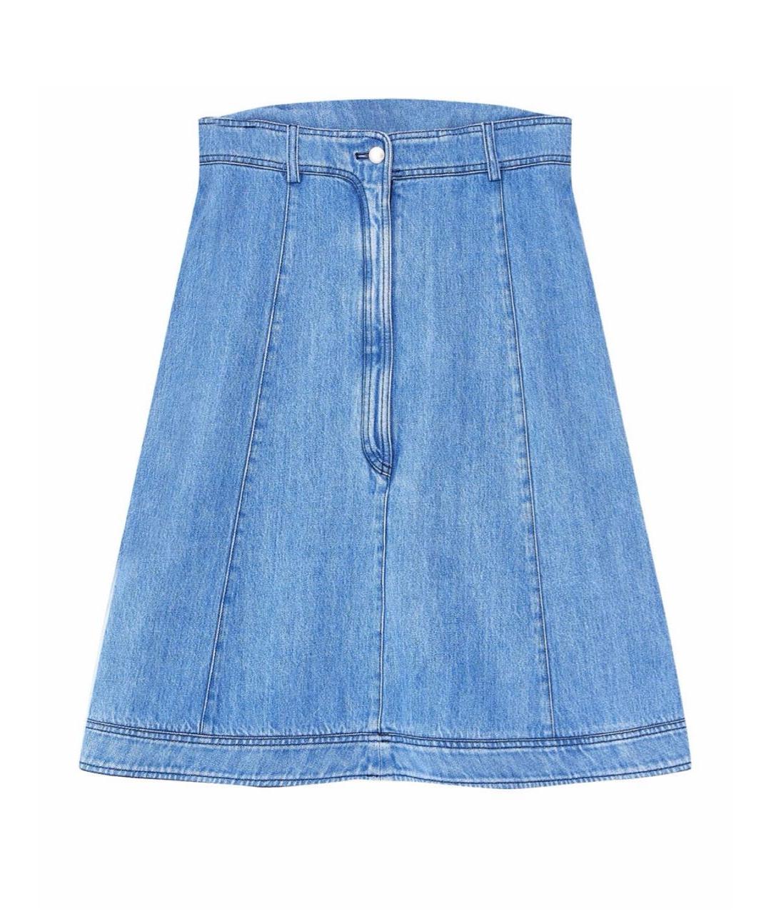 CHANEL Голубое деним повседневное платье, фото 2