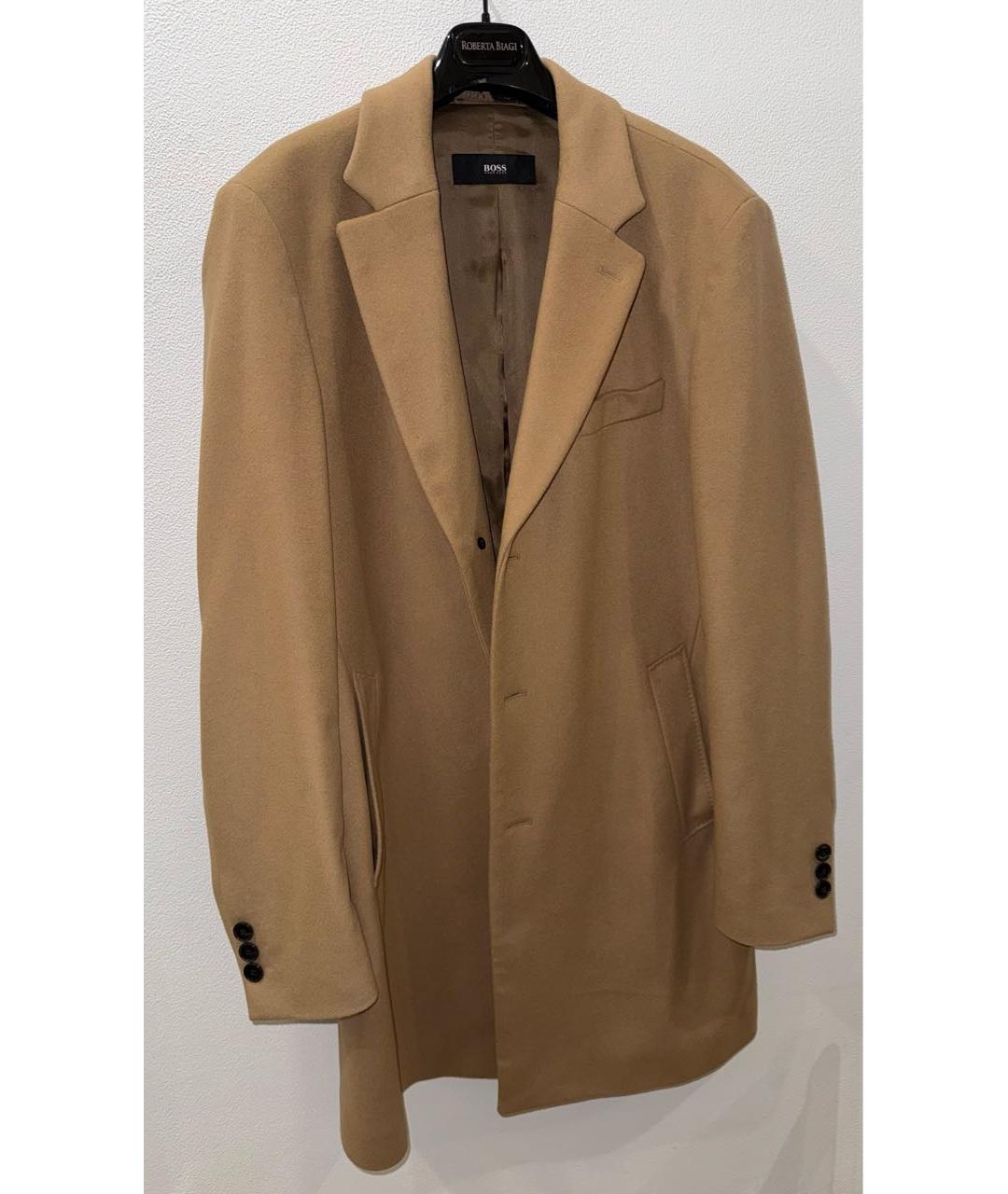 HUGO BOSS Бежевое шерстяное пальто, фото 5
