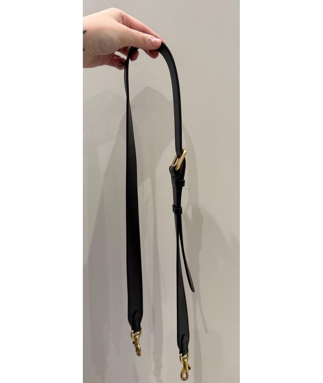 COACH Черная кожаная сумка через плечо, фото 8