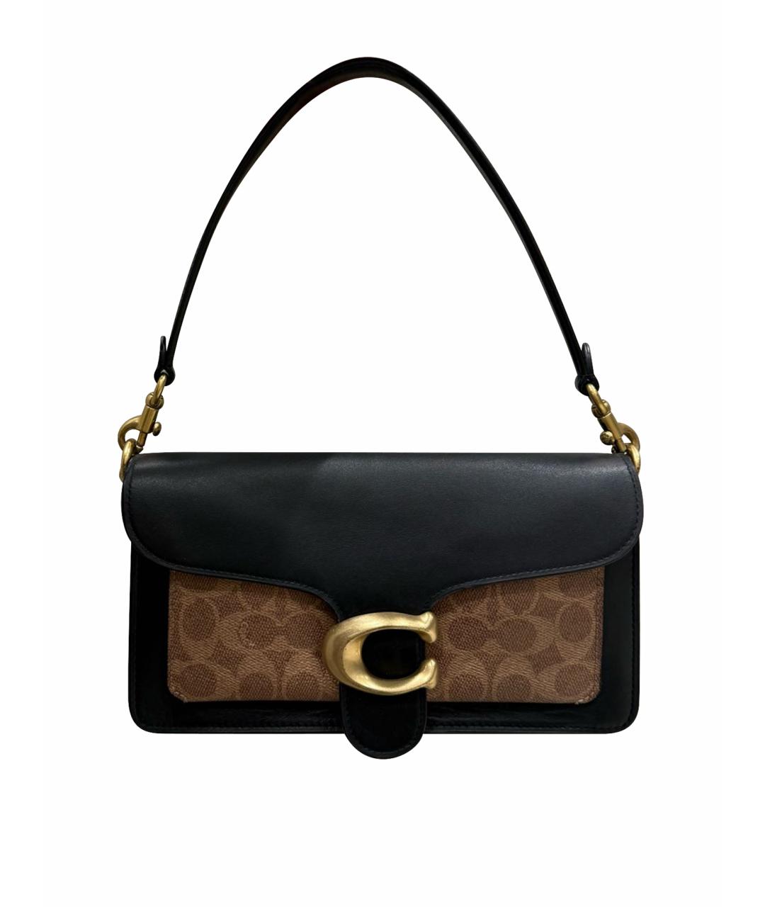 COACH Черная кожаная сумка через плечо, фото 1