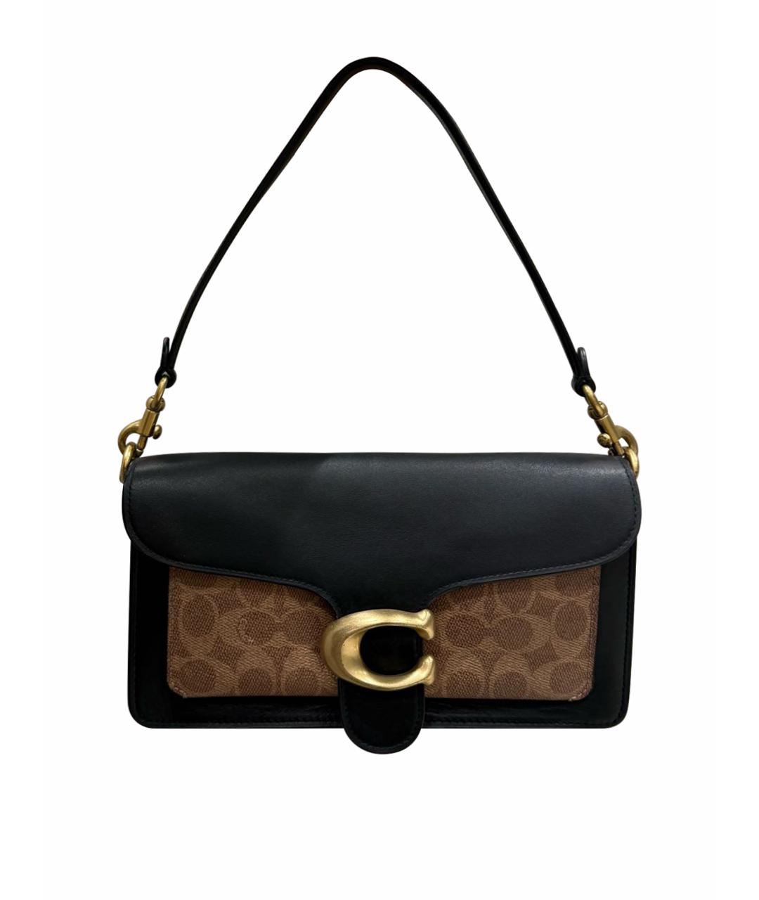 COACH Черная кожаная сумка через плечо, фото 9