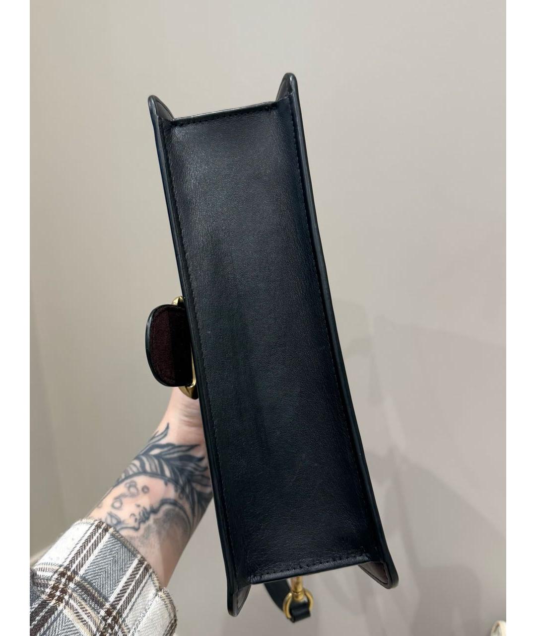 COACH Черная кожаная сумка через плечо, фото 7