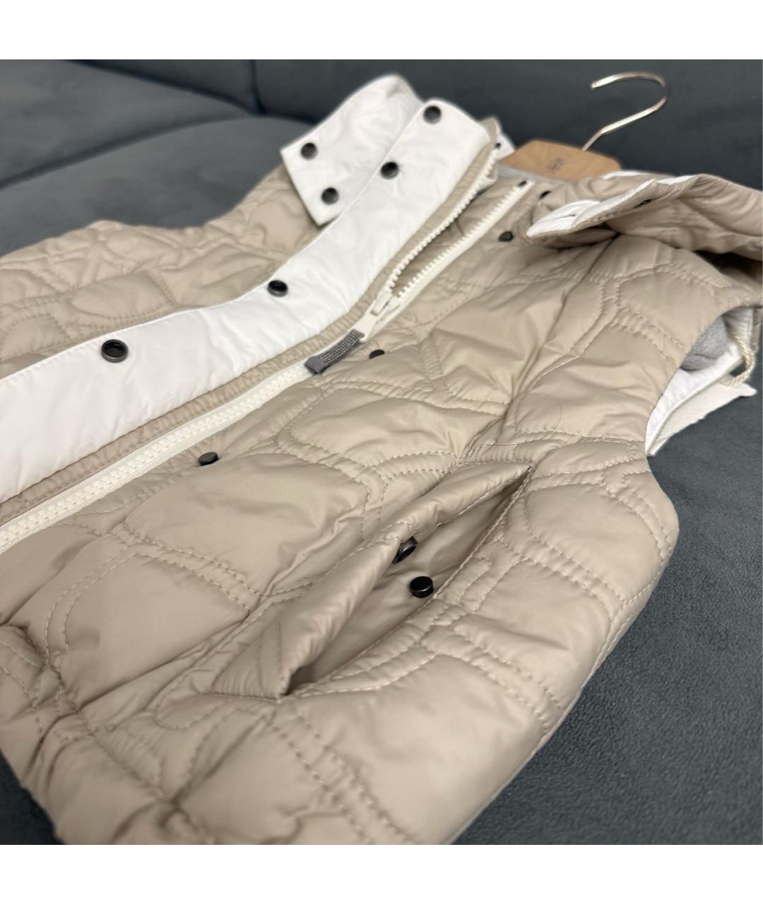 BRUNELLO CUCINELLI Бежевый жакет / жилет, фото 7