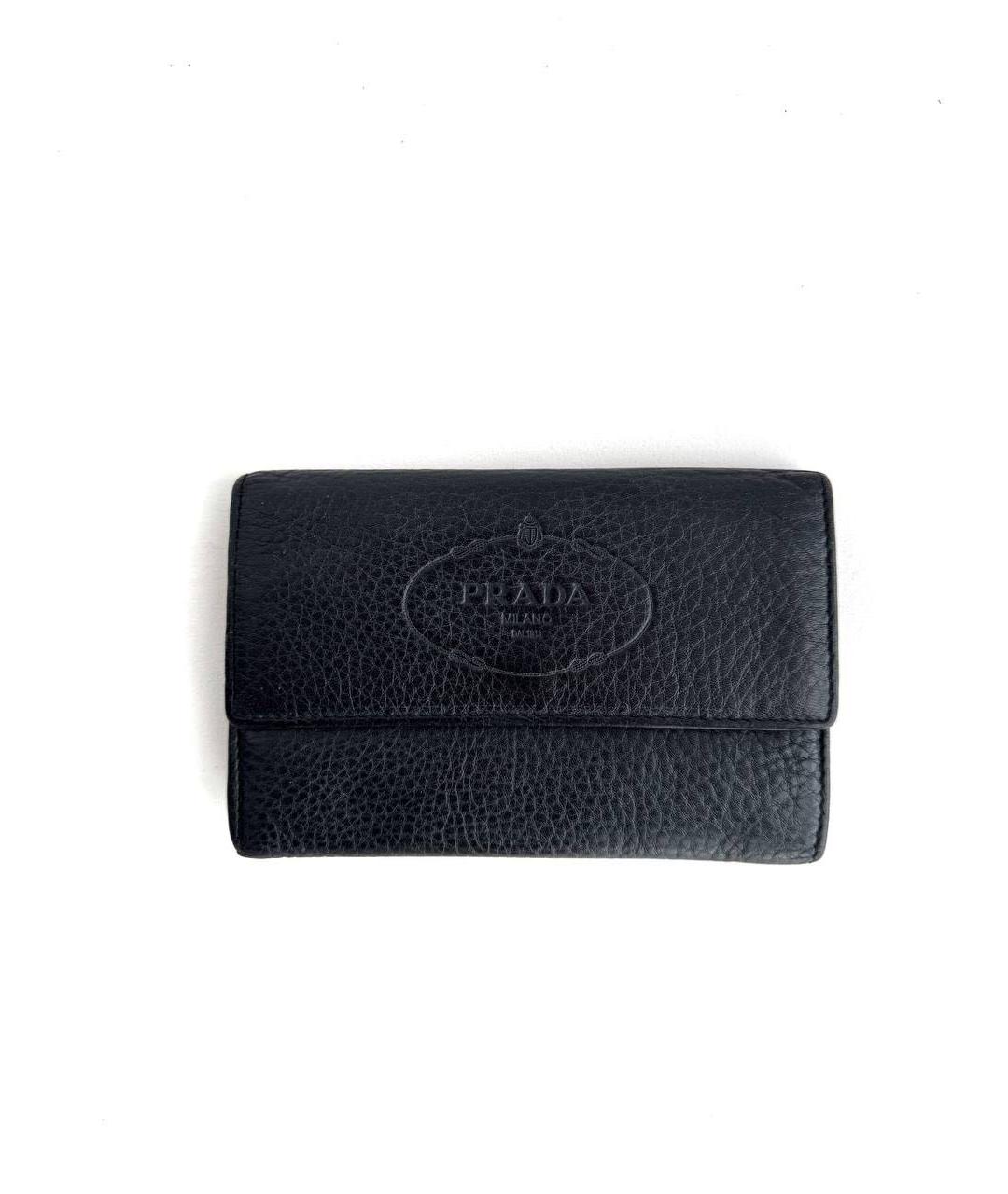 PRADA Черный кожаный кошелек, фото 9