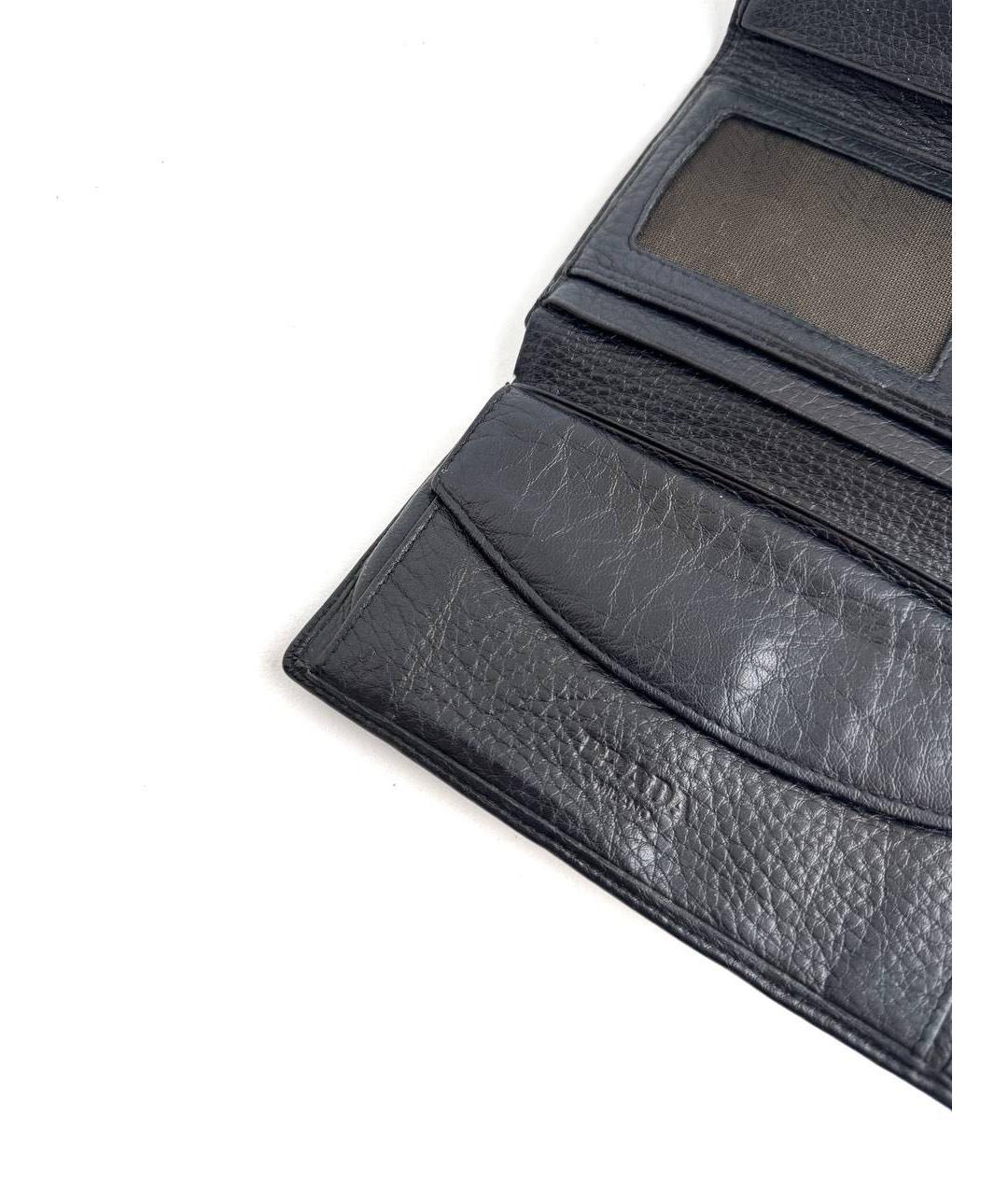 PRADA Черный кожаный кошелек, фото 5