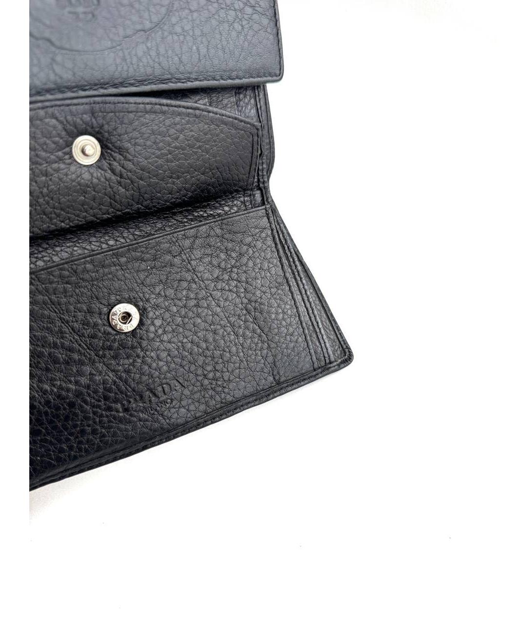 PRADA Черный кожаный кошелек, фото 7