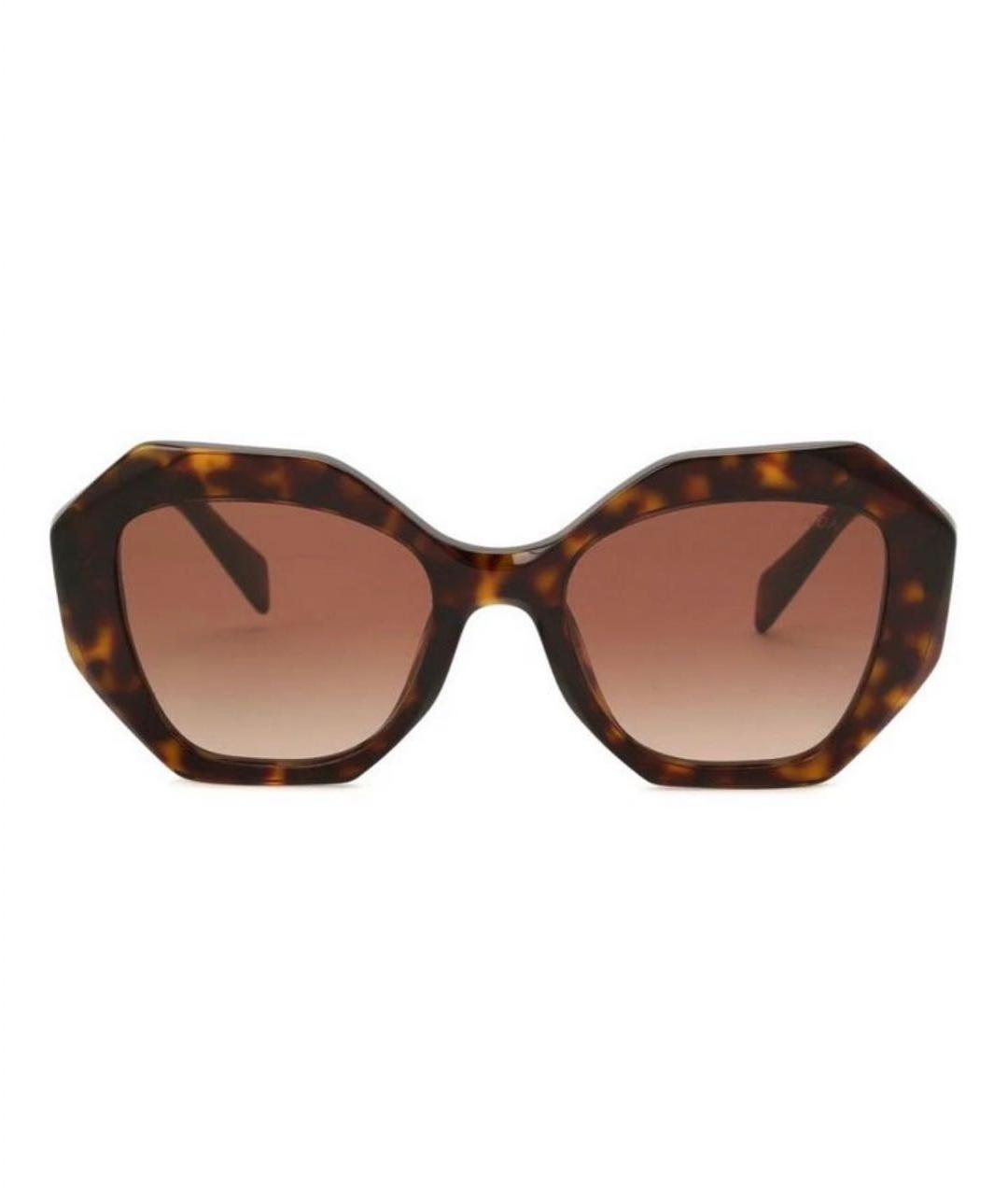 PRADA Коричневые пластиковые солнцезащитные очки, фото 4