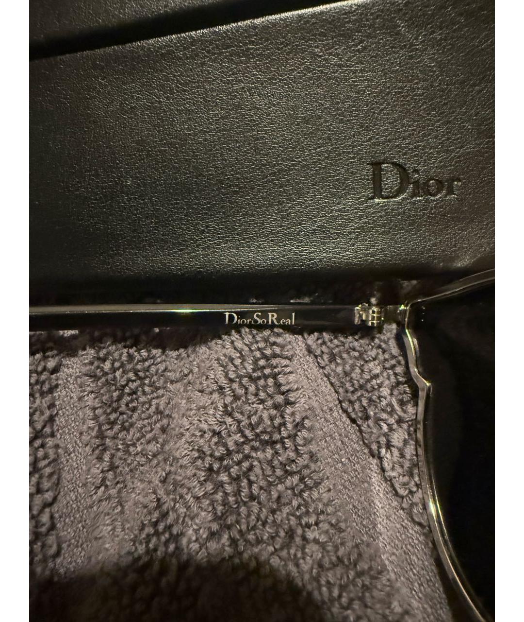 CHRISTIAN DIOR Черные пластиковые солнцезащитные очки, фото 3