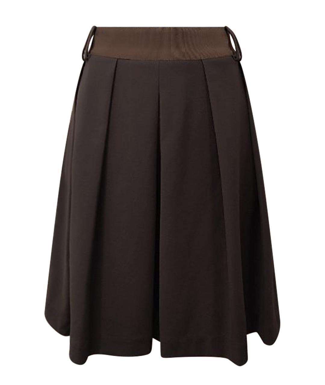 ARMANI COLLEZIONI Коричневая хлопковая юбка миди, фото 1