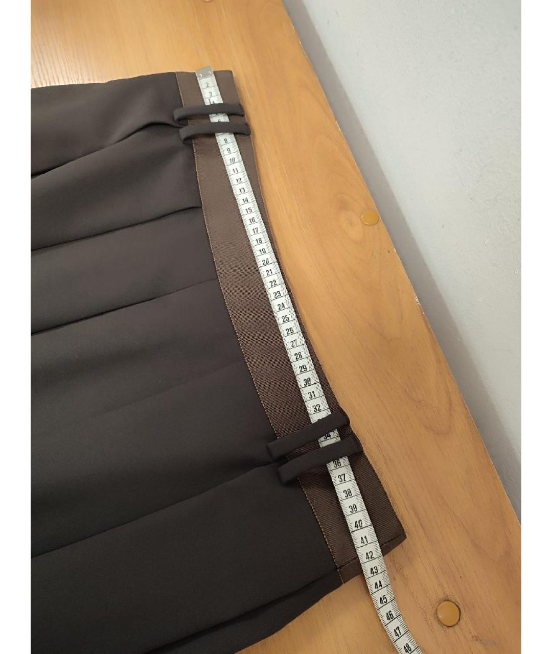 ARMANI COLLEZIONI Коричневая хлопковая юбка миди, фото 5