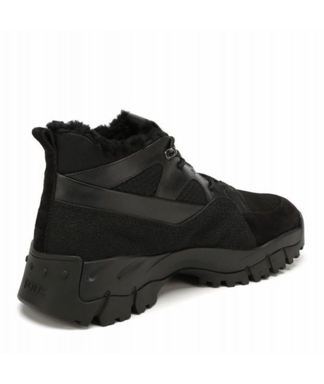 TOD'S Черные кожаные высокие ботинки, фото 4