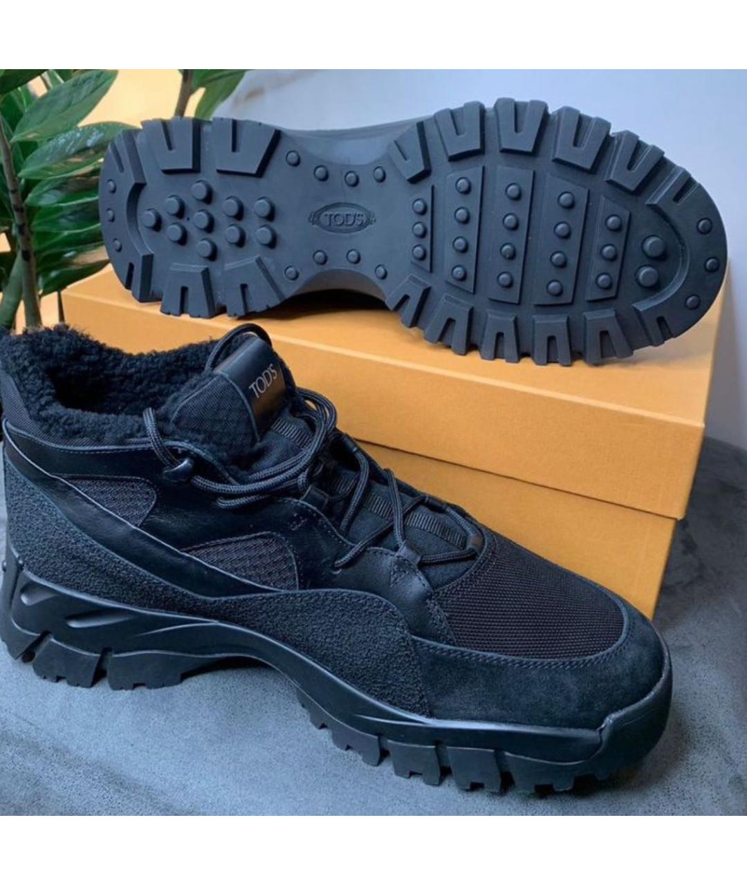 TOD'S Черные кожаные высокие ботинки, фото 5