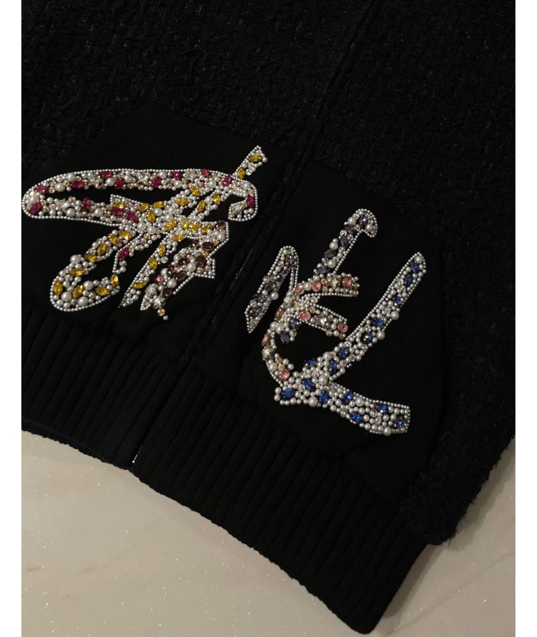 CHANEL Черный твидовый жакет/пиджак, фото 5