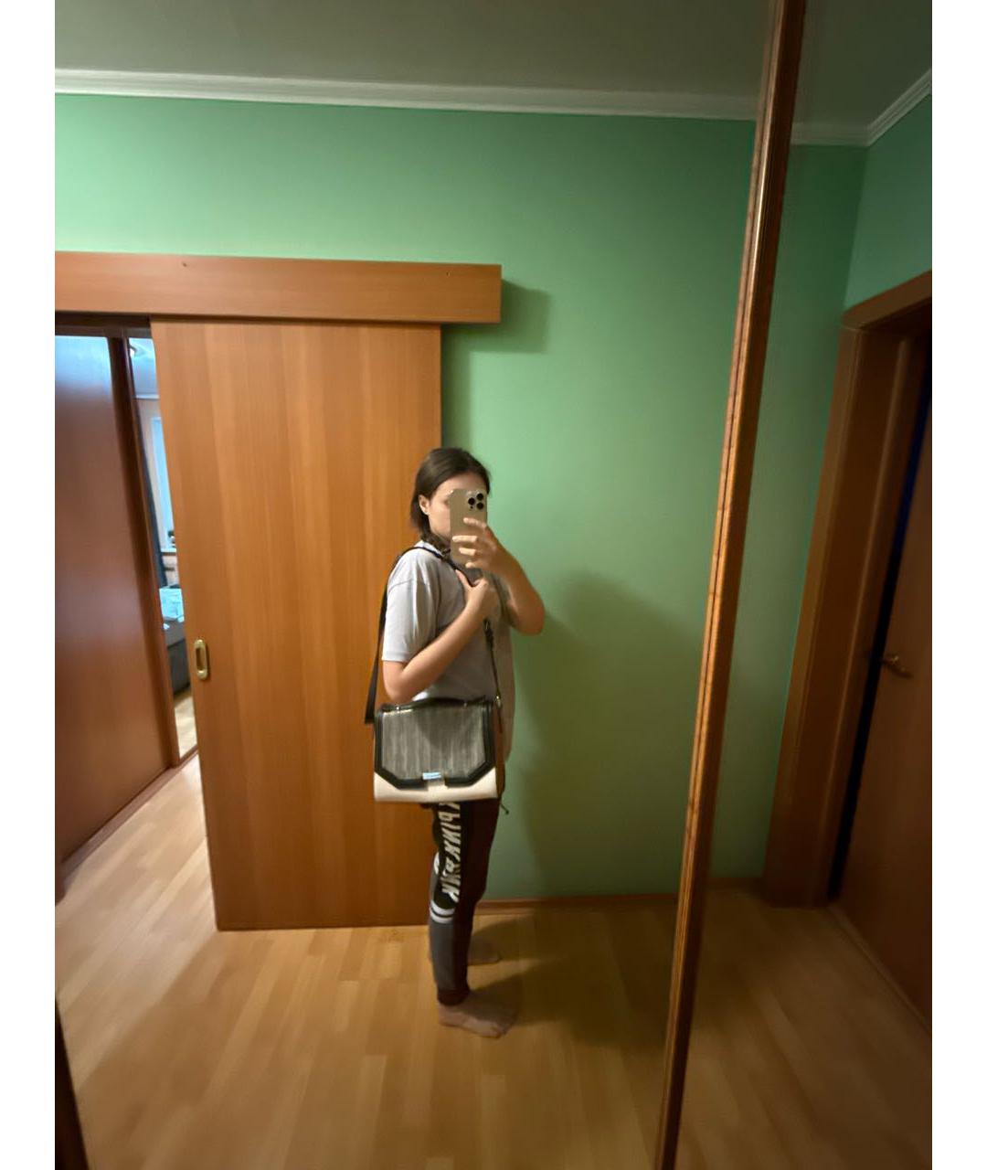 BCBG MAXAZRIA Бежевая сумка через плечо из искусственной кожи, фото 7