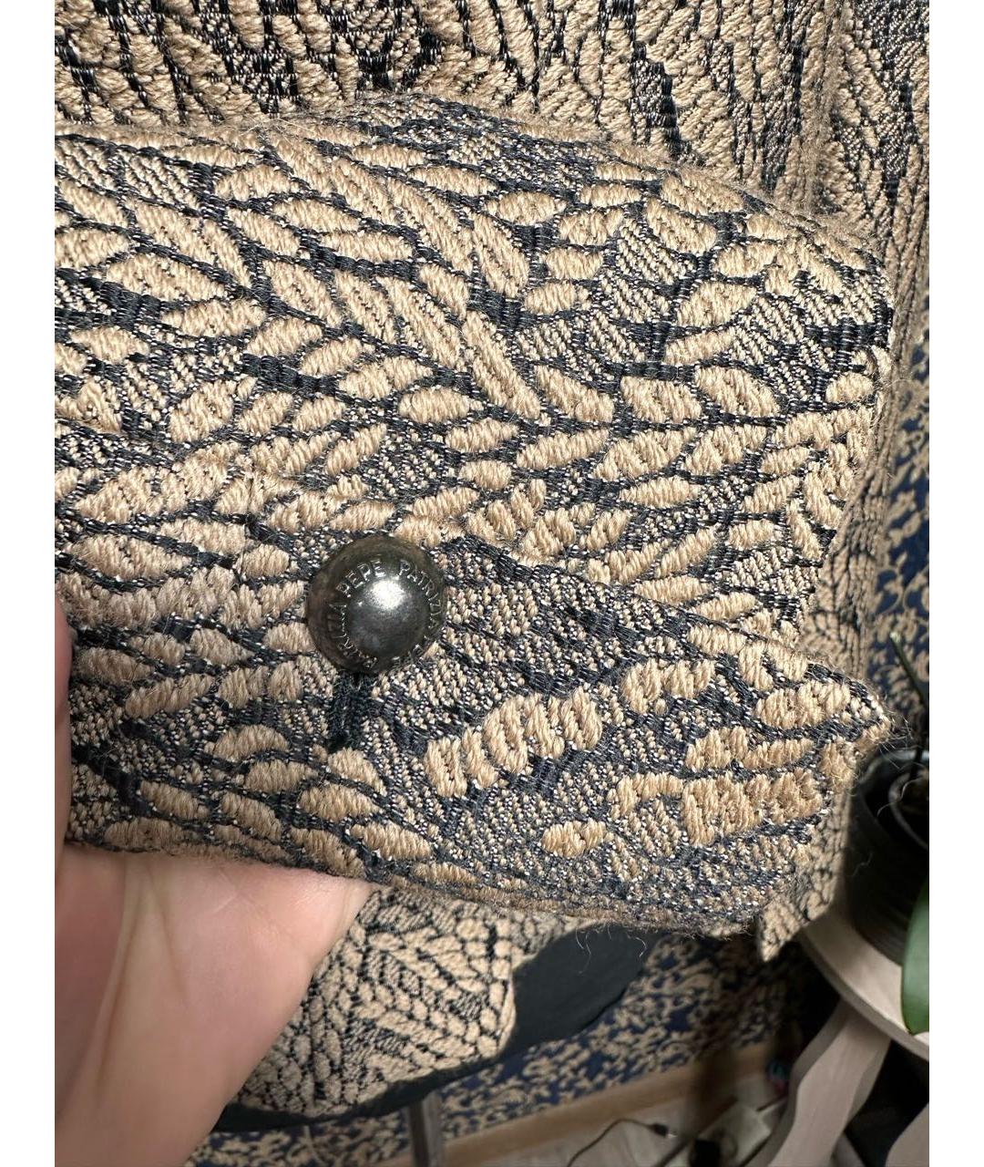 PATRIZIA PEPE Бежевый шерстяной жакет/пиджак, фото 4