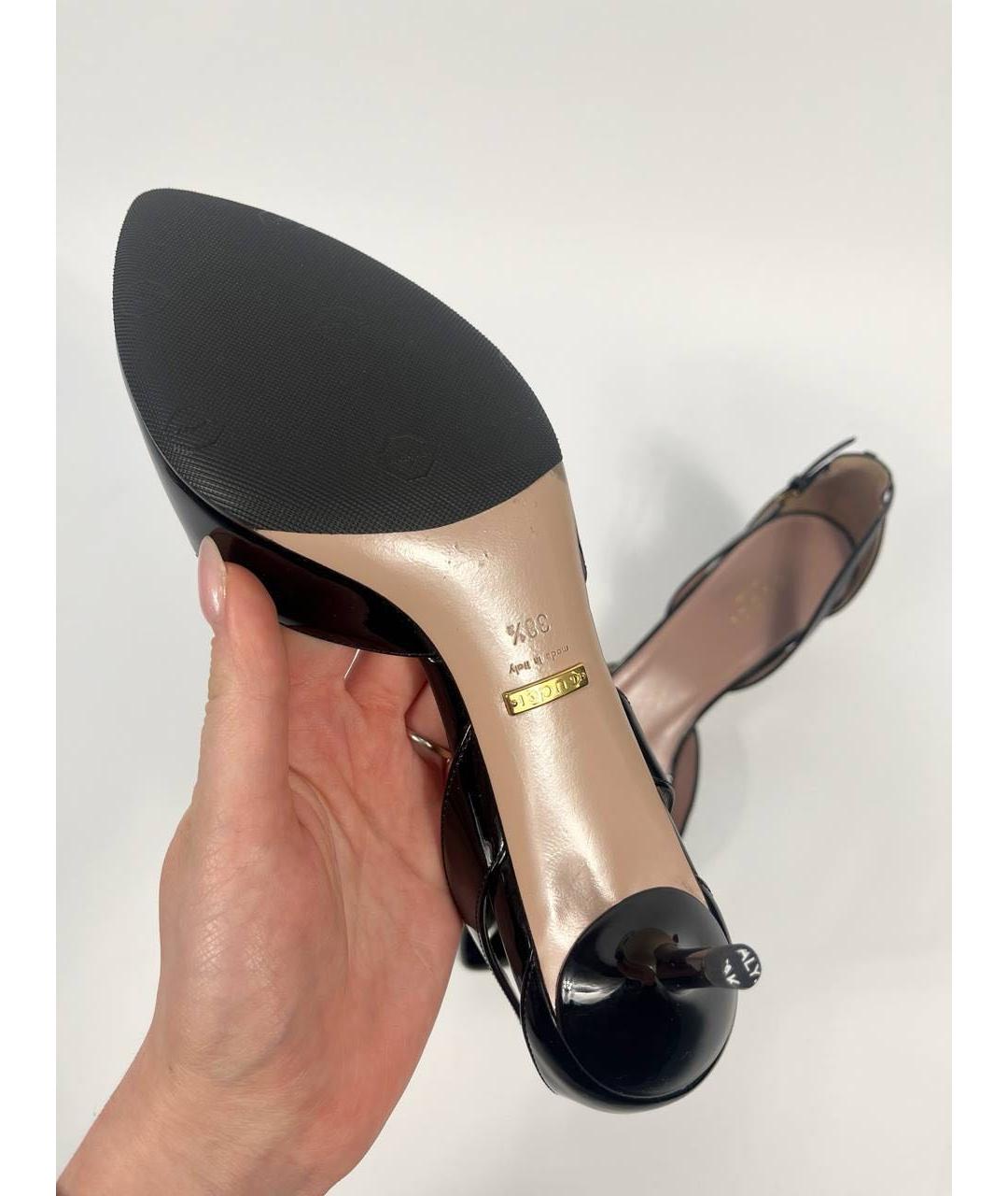 GUCCI Черные туфли из лакированной кожи, фото 7