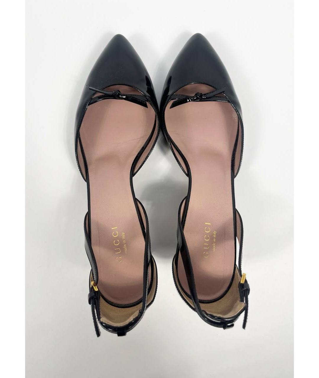 GUCCI Черные туфли из лакированной кожи, фото 3