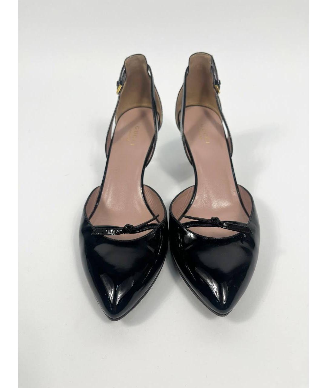 GUCCI Черные туфли из лакированной кожи, фото 2