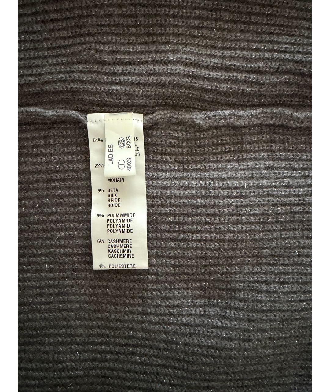 FABIANA FILIPPI Серый шерстяной кардиган, фото 7