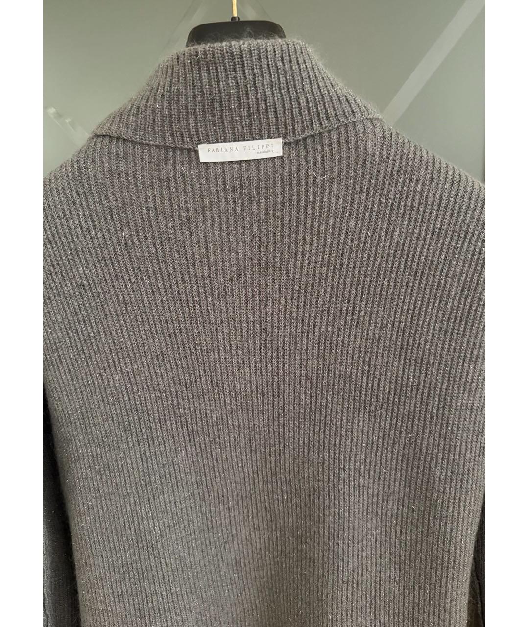 FABIANA FILIPPI Серый шерстяной кардиган, фото 3