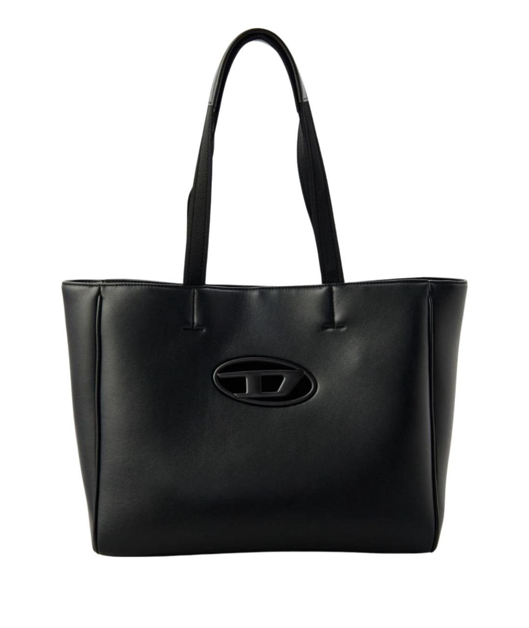 DIESEL Черная сумка тоут из искусственной кожи, фото 1