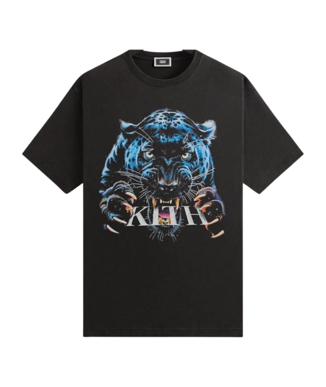 KITH Черная хлопковая футболка, фото 1
