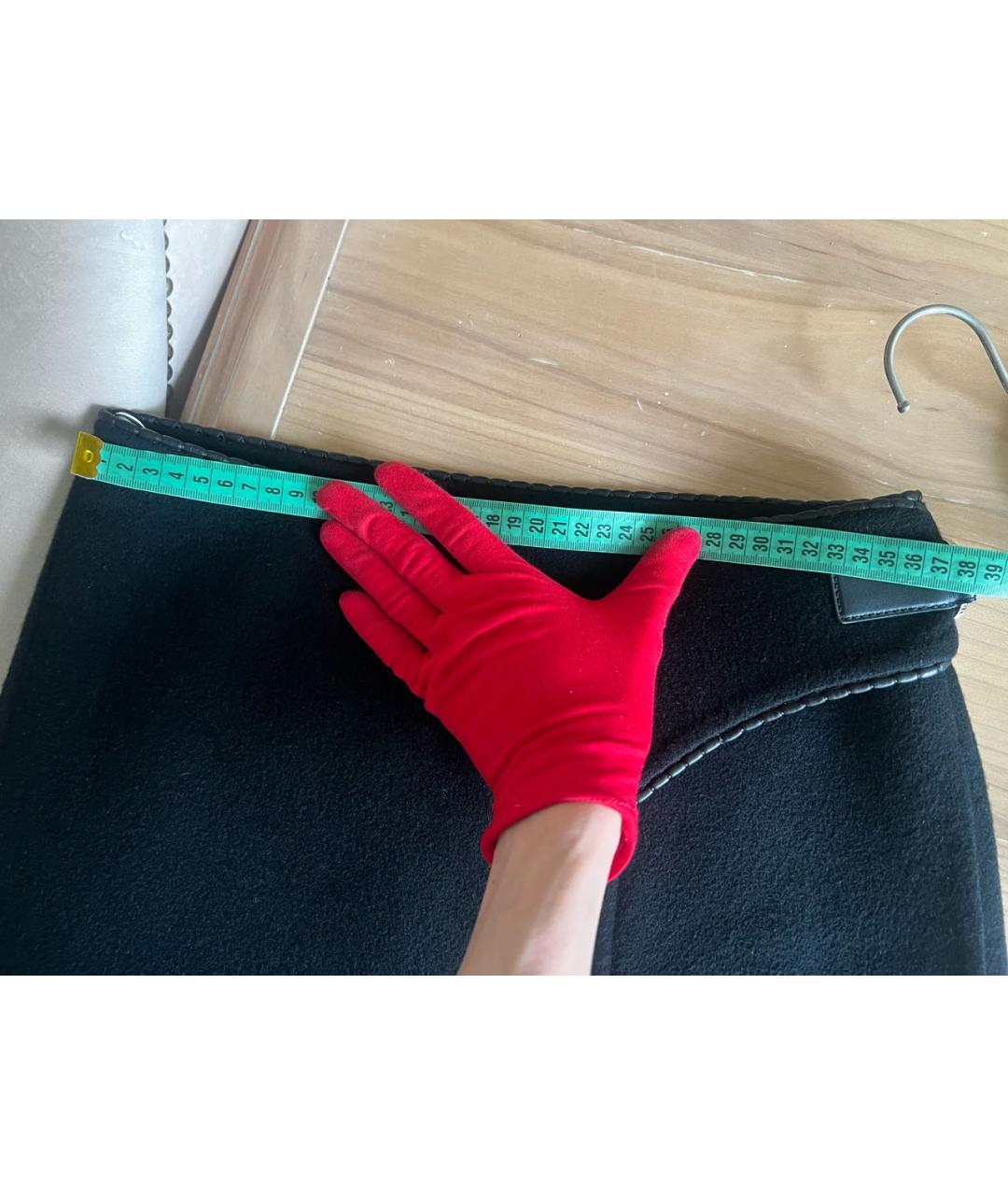 HERMES Черная кашемировая юбка миди, фото 8