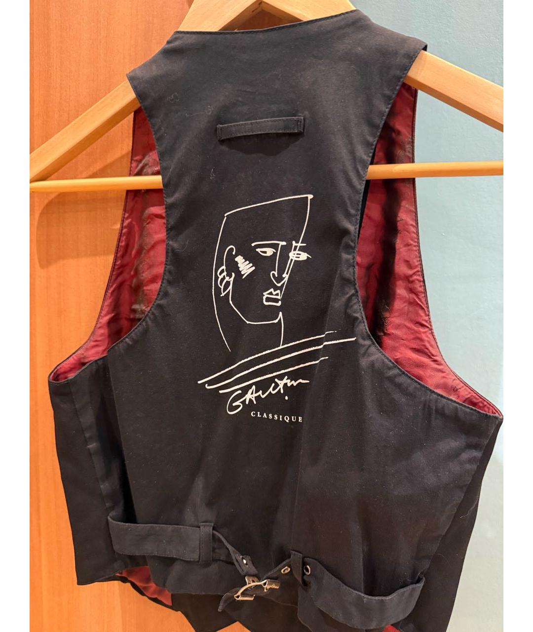 JEAN PAUL GAULTIER Черный полиэстеровый жилет, фото 2