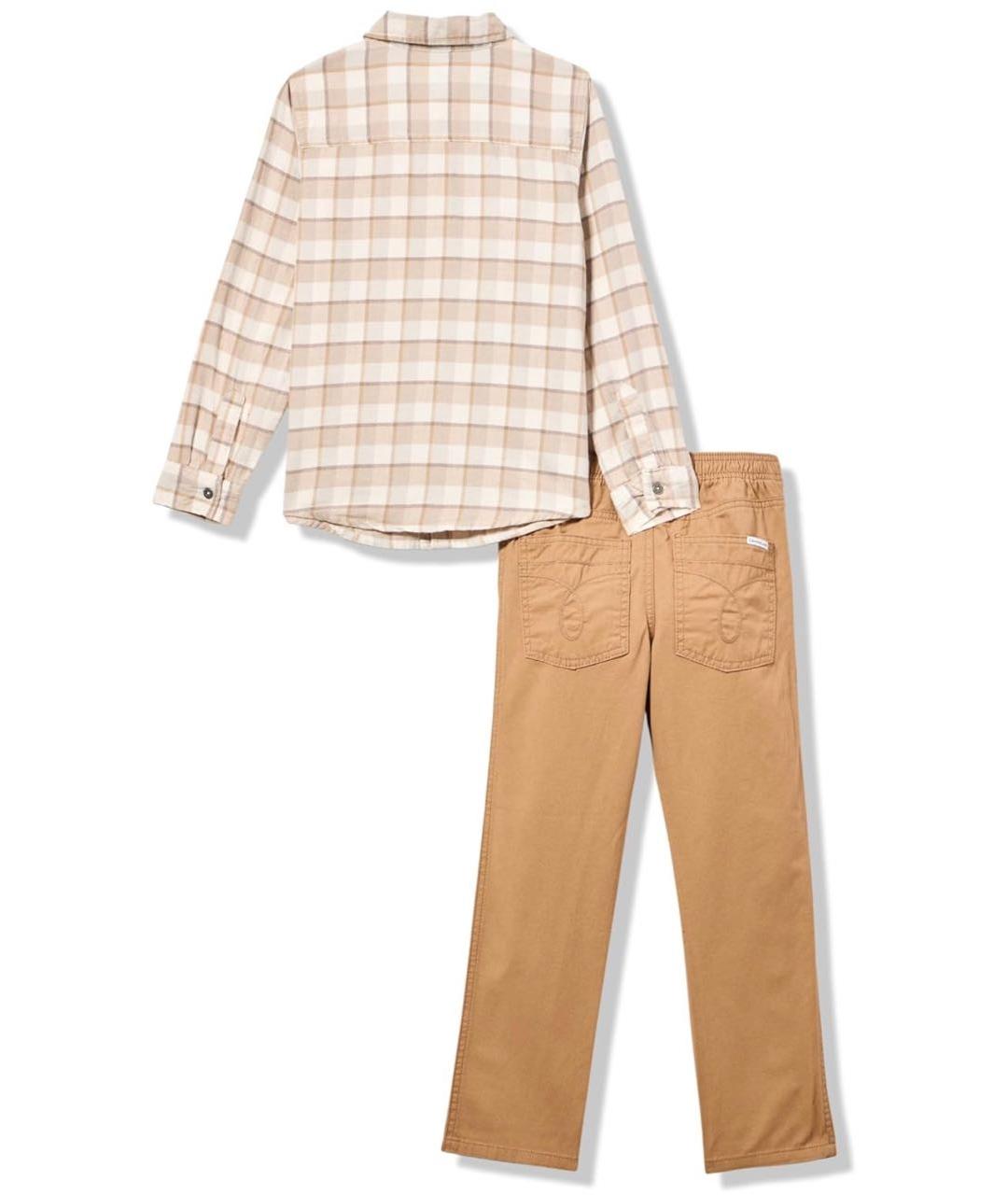 CALVIN KLEIN Коричневый хлопковый комплект, фото 3