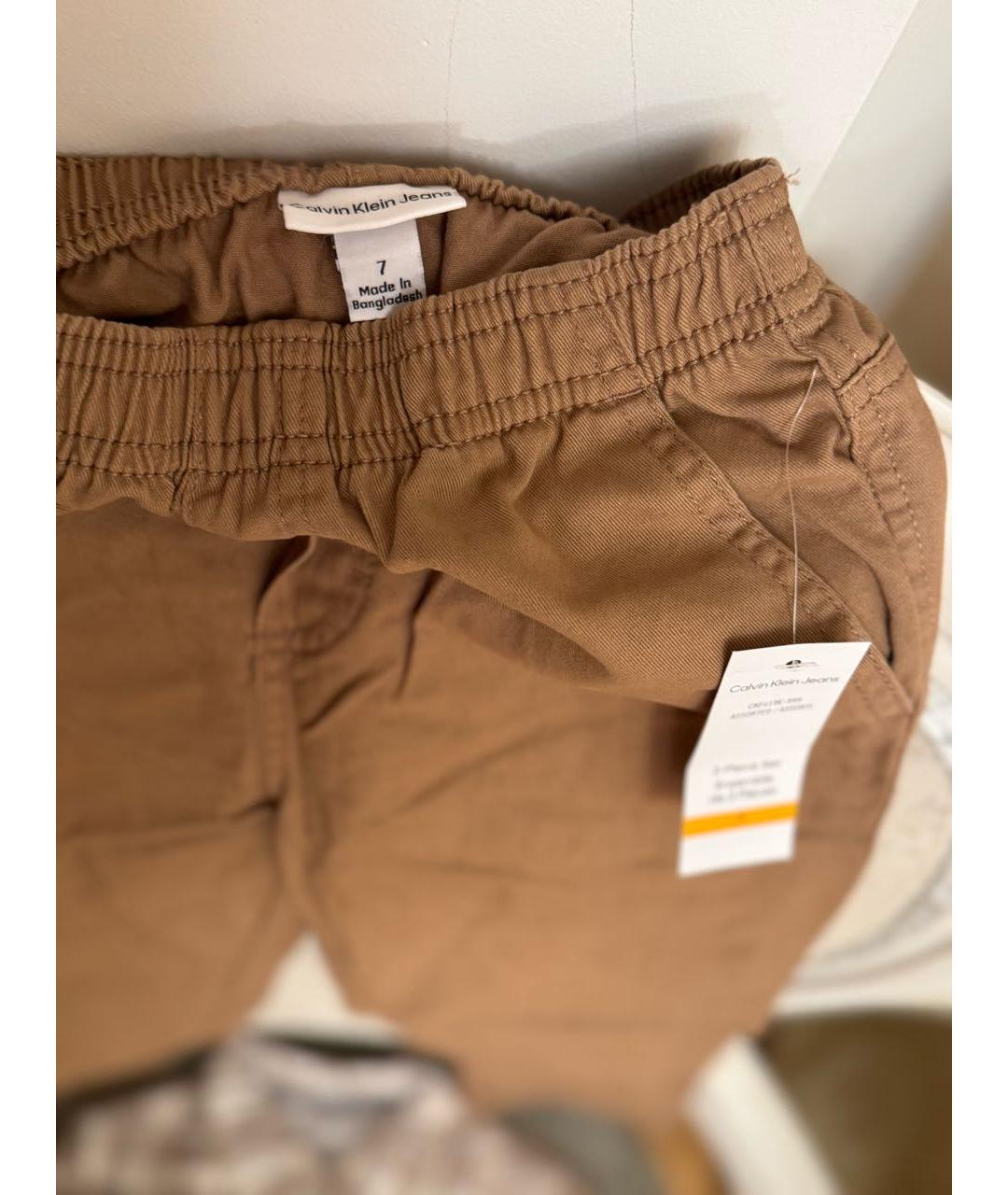 CALVIN KLEIN Коричневый хлопковый комплект, фото 8