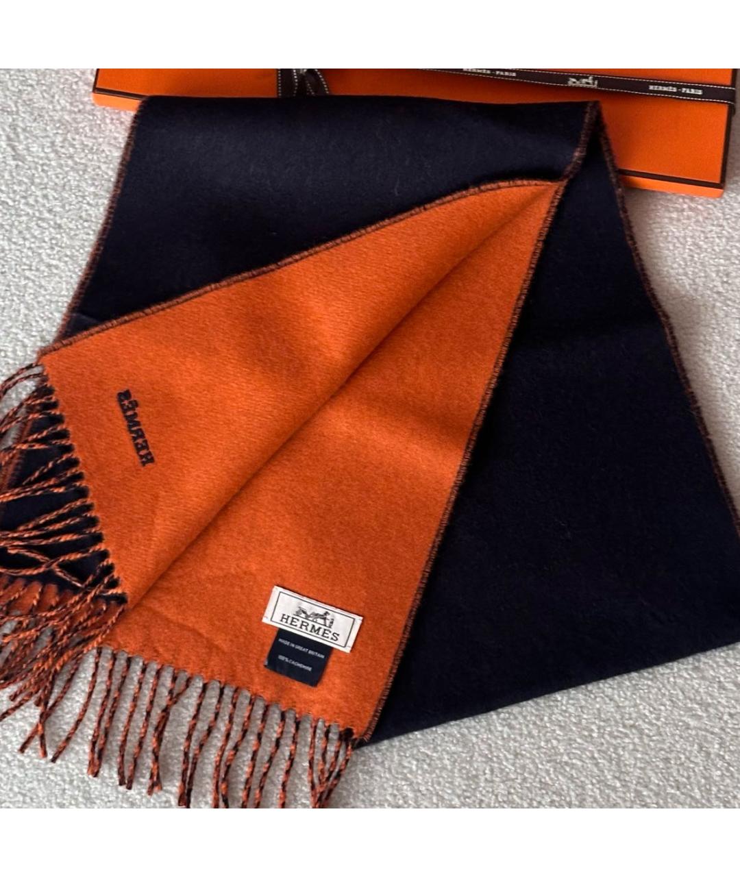 HERMES Мульти кашемировый шарф, фото 3