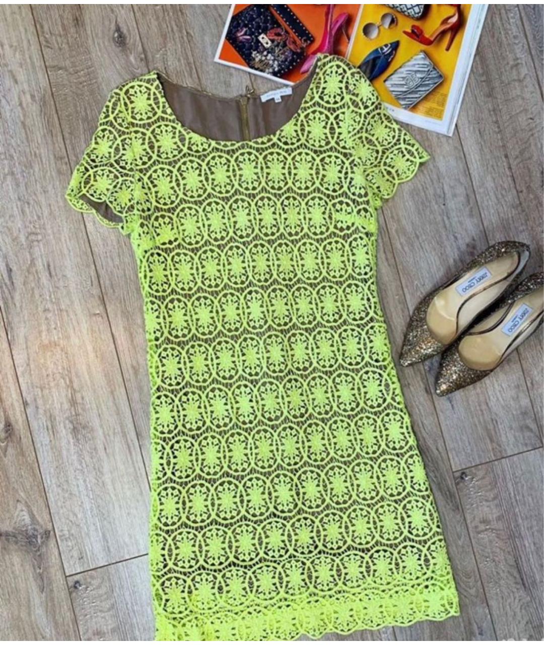 PATRIZIA PEPE Желтое хлопковое повседневное платье, фото 8