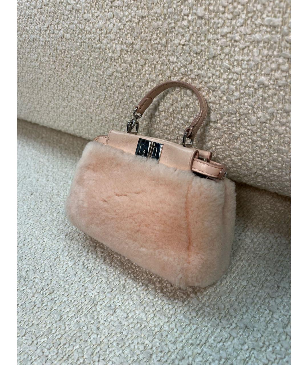 FENDI Розовая сумка с короткими ручками, фото 5