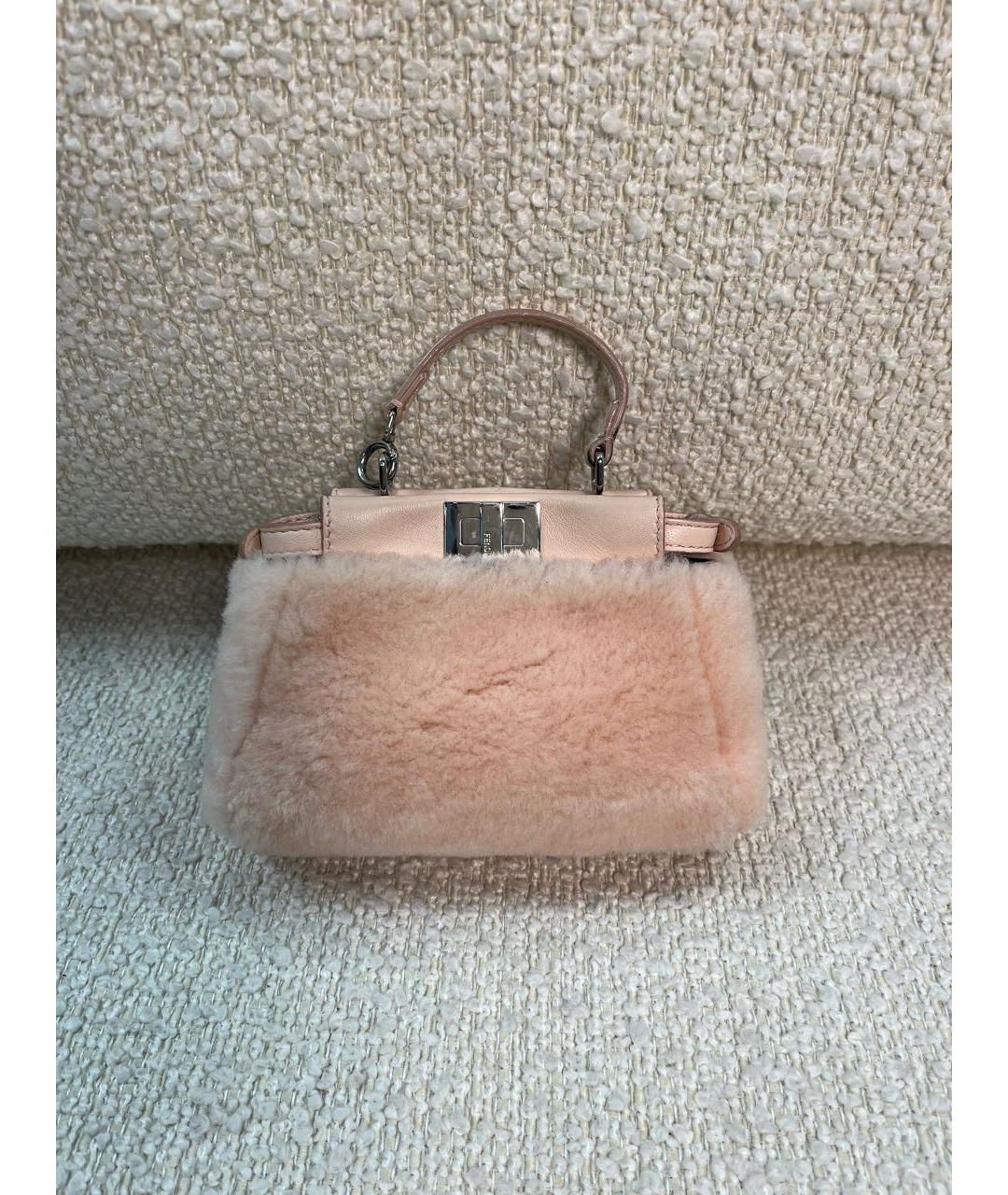 FENDI Розовая сумка с короткими ручками, фото 3